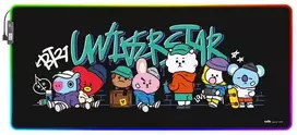 BT21 - žaidimų / stalo kilimėlis XXL su LED apšvietimu (90 x 40 cm)