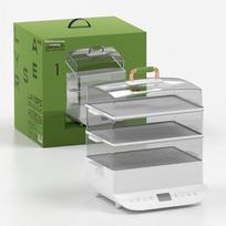 Dushi Taitai 3 sluoksnių daugiafunkcinis elektrinis garintuvas balta