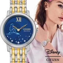 Citizen Mickey Mouse collaboration watch Eco-Drive womens wristwatch overseas model ECO DRIVE EX1499-50W.