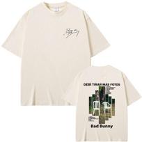 Reperis Bad Bunny Debi Tirar Mas Fotos DTMF Albumo Grafinis Marškinėlis Vyrams Moterims Hip Hop Mada Pop Muzika Vasarinis Vyriškas Vintage Marškinėlis M