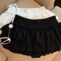 Women's Fluffy Ballet-Style A-Line Skirt: Sweet Summer Elastic Waist, Multi-Layered Design Large juoda