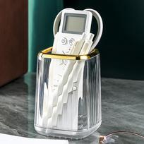 Pen Holder, -collar Desk Organizer, Makeup Brush Storage Holder, Rectangular Plastic Storage For Students One Size balta