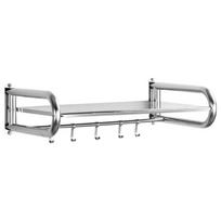 Wall Mounted Microwave Oven Shelf Stainless Steel Kitchen Storage Rack Modern Seasoning Holder Multifunctional Cookware Shelves 45CM