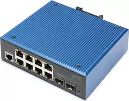 Šakotuvas DLC Digitus DN-651156 tinklo komutatorius Valdomas L2 Gigabit Ethernet (10/100/1000) Juoda, Mėlyna