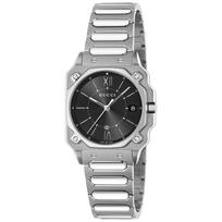 Gucci YA166505 G-Flat Juodas ciferblatas Unisex laikrodis 30mm sidabras