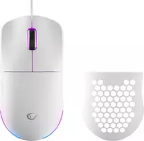 Pelė Rampage BLINK myszka žaidimams su laidu USB, 12800 DPI, RGB, sensor optyczny, balta