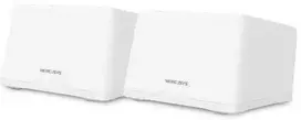 Maršrutizatorius MERCUSYS HALO H47BE WHOLE MESH WIFI 7 2PACK, Tri-Band, Standartinis belaidis: 6 GHz: IEEE 802.11be, 5 GHz: IEEE 802.11b/g/n/ac/ax/be mix, 2.4 GHz: IEEE 80g/2. n/ax mišrus, Viteza bevielis: 5760Mbps esant 6 GHz, 2880Mbps esant 5 GHz, 574Mbps esant 2,4 GHz, Matmenys: 170 × 122,4 × 103,5 mm, Interfata: 3