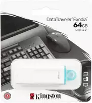 STICK 64GB USB 3.2 Kingston DataTraveler Exodia Baltas