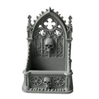Storage Box Gothic Style with Hollow Patterns And Engraved Design Organizer for Aromatherapy Crystals Bracelets pilka