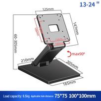 Adjustable 13-24  Computer Monitor Stand – No-Drill, Folding VESA Bracket white