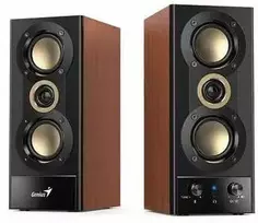 Kompiuterio kolonėlės Genius garsiakalbiai SP-HF800BT, 2.0, 20W, juoda-ruda, Bluetooth 5.3