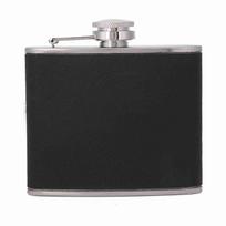Nešiojama nerūdijančio plieno vyno viskio kolba Elegantiška odinė klubinė alkoholio butelė 5oz/150mL