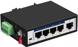 Šakotuvas Spacetronik Pramoninis PoE jungiklis 4x 10/100M + 1x RJ45 Uplink