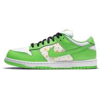 Supreme x Nike Dunk Low OG SB QS Mean Green Unisex Sneakers White Metallic-Gold DH3228-101 41