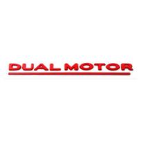 Galinio logotipo raidės emblema 3D Auto stiliaus detalė sparnui Tesla Model 3 Y S X DUAL MOTOR Model3 apdailos aksesuarai raudona