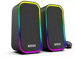 Kompiuterio kolonėlės Marvo SG-225 Havoc 20 2.0 Stereo RGB žaidimų kolonėlės | Juodos