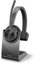 „Poly Plantronics Voyager 4310 UC Bluetooth“ ausinės, nano raktas su USB-C jungtimi, įkrovimo stotelė, sertifikuota MS, monofoninė