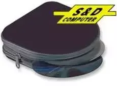 Manhattan Elastic plastikas CD case, 24 CD/DVD, with zipper, mėlynas, 429979