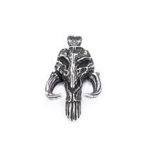 Vintage 316L Stainless Steel Black Mandalorian Pendant Necklaces For Men Gothic Punisher Skull Mask Necklace Biker Jewelry Gifts