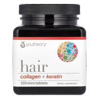 Youtheory, hair, collagen + keratin, 120 mini tablets
