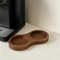 Walnut Wood Coffee Tamper Station Professional Non-Slip Bottom Coffee Tamper Storage Base Multi-Functional Stable A