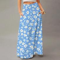 Women's Flowy Maxi Dress Regular Casual Summer Bohemian Skirt XL