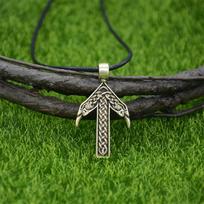 Tiwaz Rune Victory Amulet Odin Raven Pendant Norse God Warrior Necklace for Men