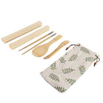 100% Bamboo Sushi Kit Rolling Mats Rice Paddle Rice Spreader Chopsticks