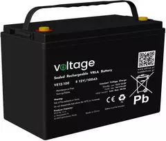 VOLTAGE AGM įtampos 12V 100Ah VE12-100 baterija (eksploatavimo trukmė 6-9 metai)