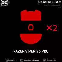 X-Raypad Obsidian Skates Razer Viper V3 Pro Raudona 2 vnt. (Raudoni) Pakaitiniai Pelė Feet