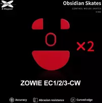 X-Raypad Obsidian Skates BenQ Zowie EC1-CW & EC2-CW & EC3-CW Raudona 2 vnt. (Raudoni) Pakaitiniai Pelė Feet