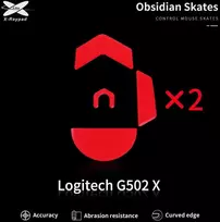 X-Raypad Obsidian Skates Logitech G502 X Raudona 2 vnt. (Raudoni) Pakaitiniai Pelė Feet
