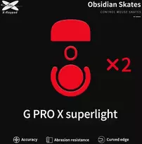 X-Raypad Obsidian Skates Logitech G Pro X Superlight Raudona 2 vnt. (Raudoni) Pakaitiniai Pelė Feet