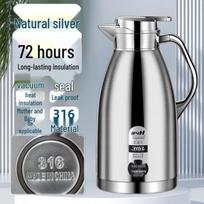 Nerūdijančio plieno dvigubos sienelės izoliuotas virdulys - Apsauga nuo nudegimo, aukščiausios klasės dizainas namų ir komerciniam naudojimui 3.5L Extra Thick [Keeps Warm for 36 Hours]