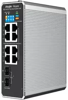 Šakotuvas Ruijie Networks RG-NIS2100 Managed L2 Gigabit Ethernet (10/100/1000) Power over Ethernet (PoE) Juodas, Nerūdijantis plienas