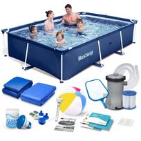 Rėminis sodas baseinas 259X170X61 cm 15-in-1 rinkinys Bestway 56403N