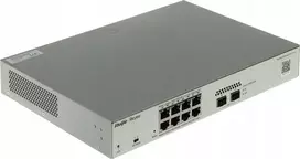 Šakotuvas 10 prievadų komutatorius Ruijie RG-NBS3100-8GT2SFP-P-V2 (Valdomas, Layer 2, 8 x PoE+)