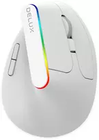 Belaidė pelė pionowa Delux M618C RGB balta