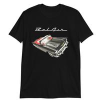1957 Black 57 Chevy Bel Air Convertible Antique Car Short Sleeve Unisex T-Shirt S
