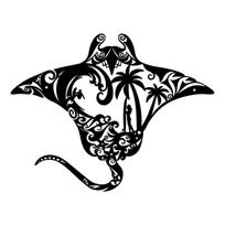 Home Decor Metal Manta Ray Ocean Sea Marine Bathroom Wall Hanging Room Nursery juoda