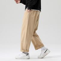 Japoniški gatvės drabužiai Vyriški Harajuku kelnės Vyriški plačios kelnės Hip Hop elastingas juosmuo Laisvas sportinis laisvalaikio džemperis S chaki