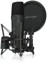 „Behringer TM1 DARK EDITION“ įrašymo rinkinys: didelės diafragmos mikrofonas + priedai