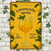 Limoncello Spritz Aluminum Sign - 60x30cm Vintage Style Decor for Bar & Leisure Spaces gryna