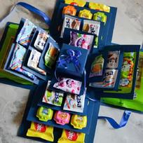 Create a Unique Surprise Explosion Box for Valentine's Day DIY Gifts With Memories of Wedding and Birthday Anniversaries as shown
