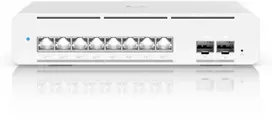 Šakotuvas UBIQUITI USW-Pro-XG-8-PoE komutatorius Etherlighting 8x RJ45 10GbE PoE 2x SFP+ 155W 3 slanksčiai