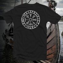 Vegvisir COTTON T-SHIRT Norse Viking Rune Saxon Ward Magic Pagan Symbol Unisex T-Shirt XXL