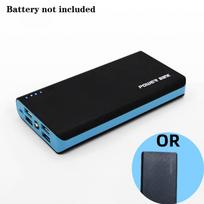 6* 18650 akumuliatoriaus įkroviklio dangtelis Maitinimo banko dėklas Mielas pasidaryk pats dėžutė 4 USB maitinimo bloko dėklas 5 spalvų maitinimo bloko dangtelio rinkinys
