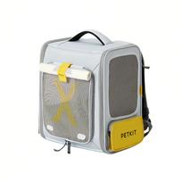 PETKIT Pet Backpack, Gray, Transparent and Breathable, Large Portable Backpack for Small Dogs And Cats, for 6kg Pets pilka