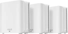 Šakotuvas ASUS ZenWiFi BD4 WiFi 7 Mesh System 3er-Pack Weiß WLAN BE3600 Dualband, 2x 2.5G WAN/LAN (pro Einheit), Abdeckung bis zu 603 m²
