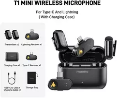 maono Wave T1 Mini Wireless Belaidis Mikrofonas | Juodas
